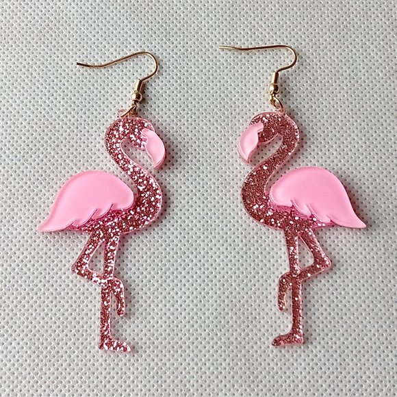 Pink Flamingo Earrings - Picture 4 of 6